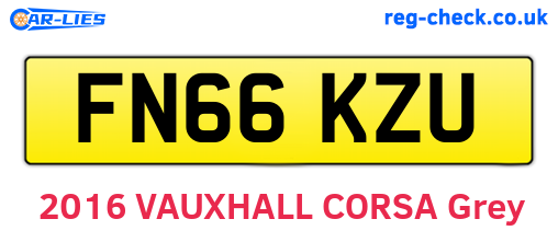 FN66KZU are the vehicle registration plates.