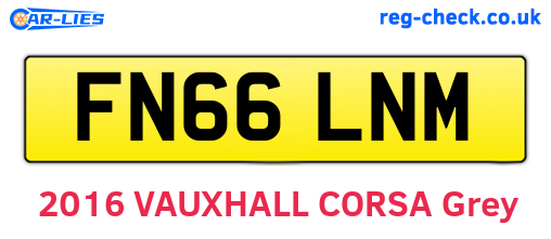 FN66LNM are the vehicle registration plates.