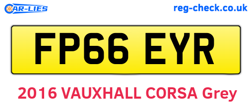 FP66EYR are the vehicle registration plates.