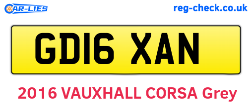 GD16XAN are the vehicle registration plates.
