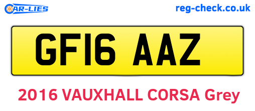 GF16AAZ are the vehicle registration plates.