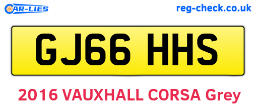 GJ66HHS are the vehicle registration plates.