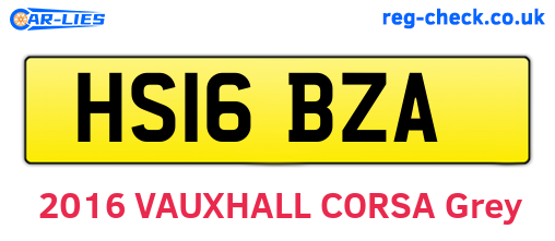 HS16BZA are the vehicle registration plates.