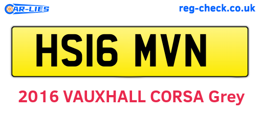 HS16MVN are the vehicle registration plates.