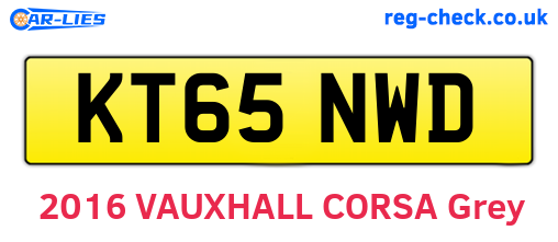 KT65NWD are the vehicle registration plates.