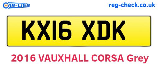 KX16XDK are the vehicle registration plates.