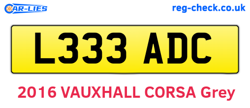 L333ADC are the vehicle registration plates.