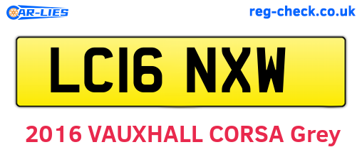 LC16NXW are the vehicle registration plates.