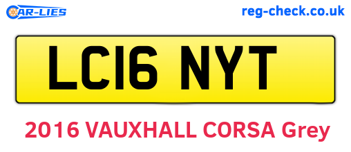 LC16NYT are the vehicle registration plates.