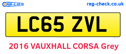 LC65ZVL are the vehicle registration plates.