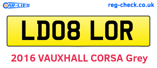 LD08LOR are the vehicle registration plates.