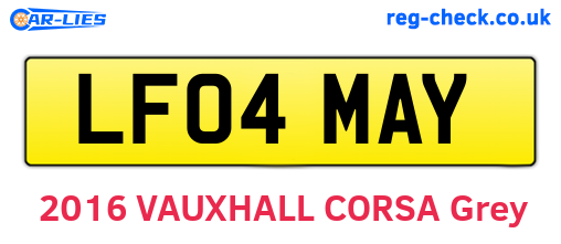LF04MAY are the vehicle registration plates.