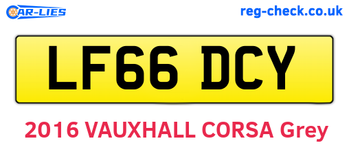 LF66DCY are the vehicle registration plates.