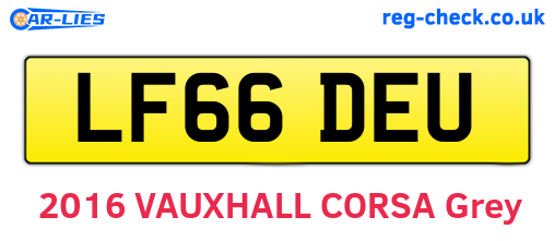 LF66DEU are the vehicle registration plates.