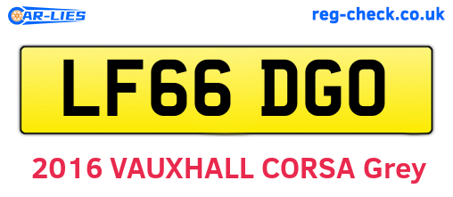 LF66DGO are the vehicle registration plates.