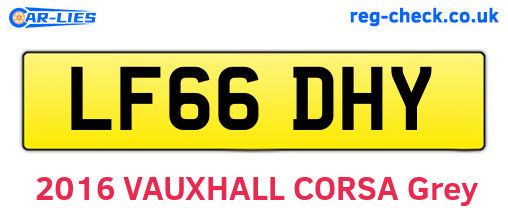 LF66DHY are the vehicle registration plates.