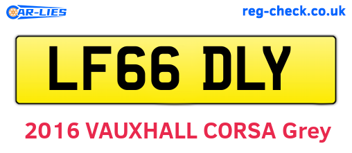 LF66DLY are the vehicle registration plates.