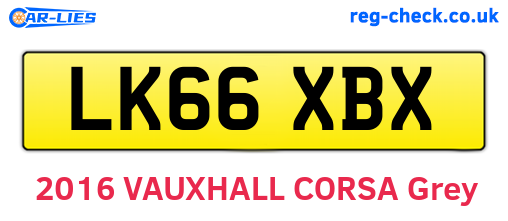 LK66XBX are the vehicle registration plates.