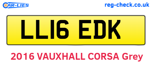 LL16EDK are the vehicle registration plates.
