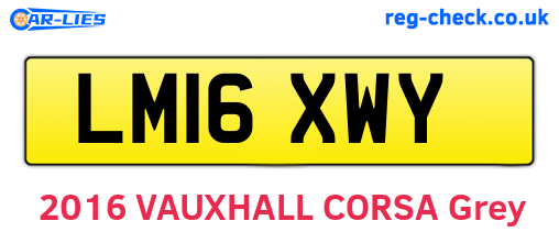 LM16XWY are the vehicle registration plates.
