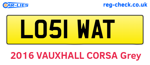 LO51WAT are the vehicle registration plates.