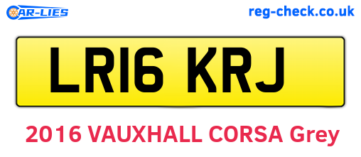 LR16KRJ are the vehicle registration plates.