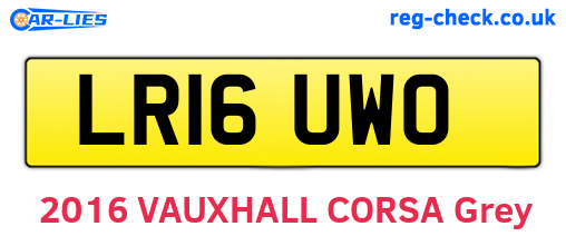 LR16UWO are the vehicle registration plates.