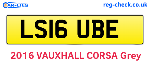 LS16UBE are the vehicle registration plates.