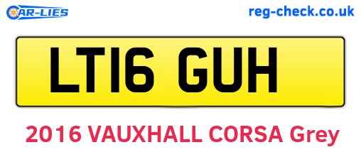 LT16GUH are the vehicle registration plates.