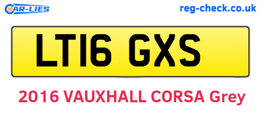 LT16GXS are the vehicle registration plates.