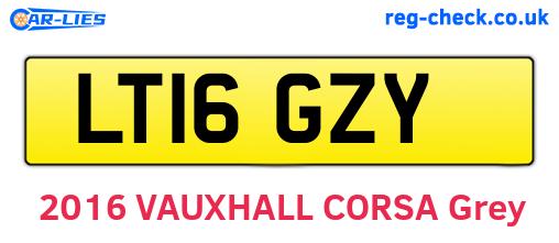 LT16GZY are the vehicle registration plates.