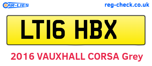 LT16HBX are the vehicle registration plates.