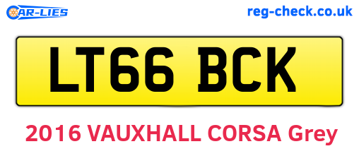 LT66BCK are the vehicle registration plates.