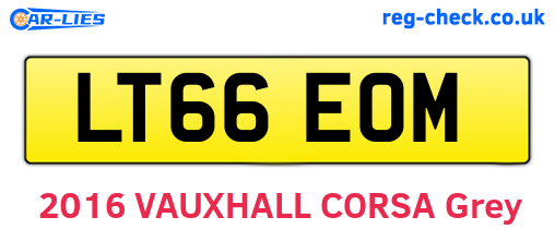 LT66EOM are the vehicle registration plates.