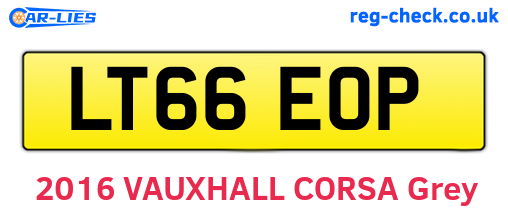 LT66EOP are the vehicle registration plates.