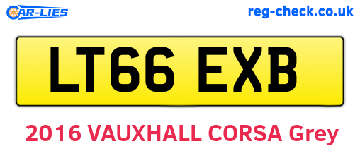 LT66EXB are the vehicle registration plates.