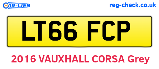 LT66FCP are the vehicle registration plates.