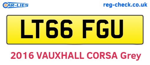 LT66FGU are the vehicle registration plates.