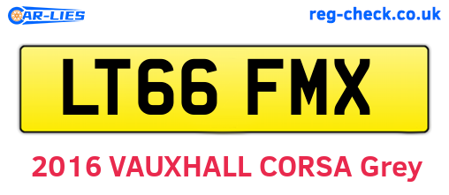 LT66FMX are the vehicle registration plates.