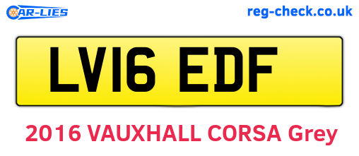 LV16EDF are the vehicle registration plates.