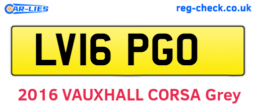 LV16PGO are the vehicle registration plates.