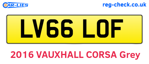 LV66LOF are the vehicle registration plates.