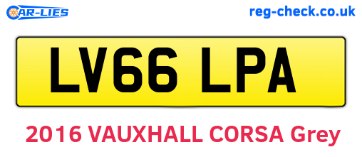 LV66LPA are the vehicle registration plates.