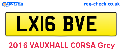 LX16BVE are the vehicle registration plates.
