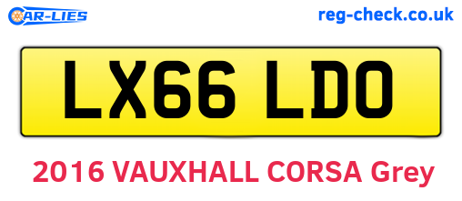 LX66LDO are the vehicle registration plates.