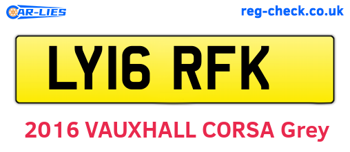 LY16RFK are the vehicle registration plates.