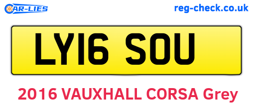 LY16SOU are the vehicle registration plates.