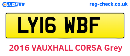 LY16WBF are the vehicle registration plates.