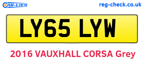 LY65LYW are the vehicle registration plates.