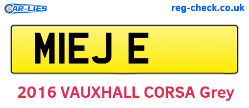 M1EJE are the vehicle registration plates.